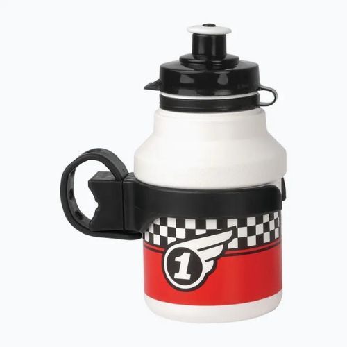 POLISPORT sticla de bicicletă pentru copii cu coș Elefant alb și roșu 8644200107