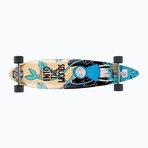 Fish Skateboards Pixie longboard albastru LONG-PIX-SIL-BLA