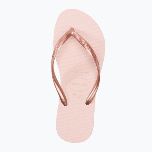 Papuci de plajă Havaianas Slim roz pentru femei H4000030