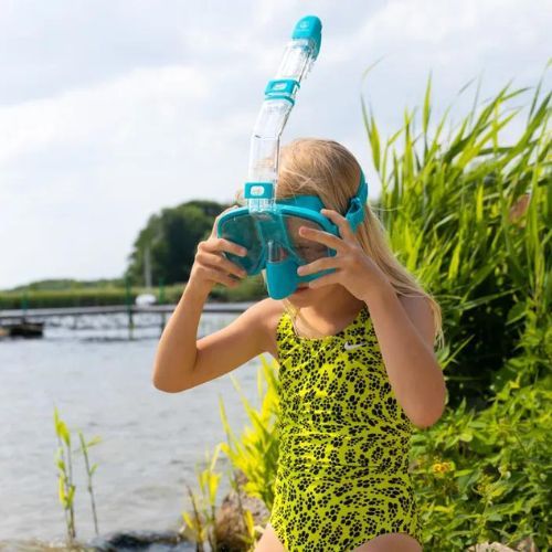 Set de snorkeling AQUASTIC Mască + Tub albastru SMFK-01SN
