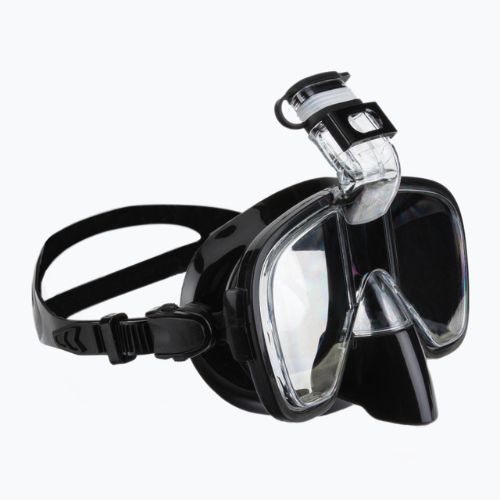 Set de snorkeling AQUASTIC Mască + Tub negru SMFK-01SC