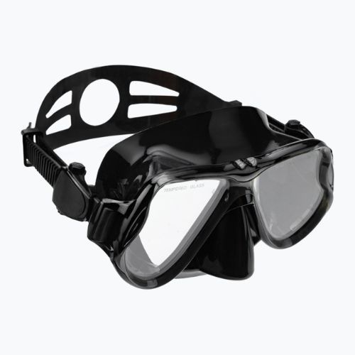 Set de snorkeling AQUASTIC Mască + Aripioare + Tub negru MSFA-01SC