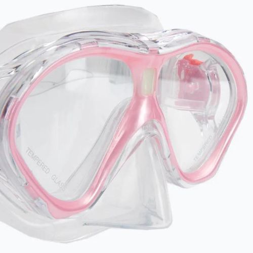 Set de snorkeling pentru copii AQUASTIC Mască + Aripioare + Tub roz MSFK-01SR