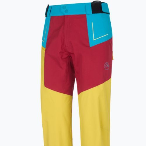 Pantaloni de drumeție pentru bărbați La Sportiva Crizzle EVO Shell galben-maroniu cu membrană L76723320