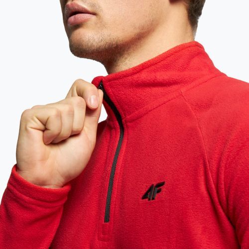Pulover de schi pentru bărbați 4F BIMP010 fleece roșu H4Z22-BIMP010