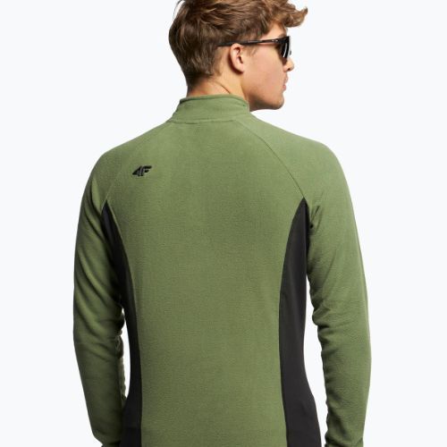 Hanorac de schi pentru bărbați 4F BIMP011 fleece verde H4Z22-BIMP011