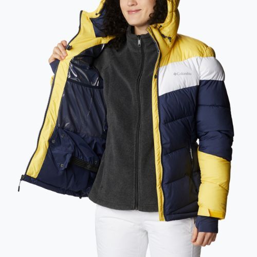 Columbia Abbott Peak Insulated jachetă de schi pentru femei albastru marin și galben 1909971