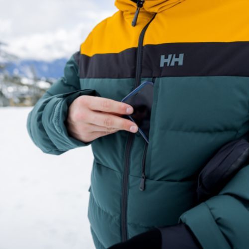 Jacheta de schi pentru bărbați Helly Hansen Bossanova Puffy verde-galben 65781_495