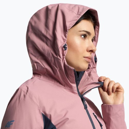 Jachetă de schi pentru femei 4F roz H4Z22-KUDN002