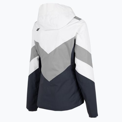 Jachetă de schi pentru femei 4F negru-gri H4Z22-KUDN008