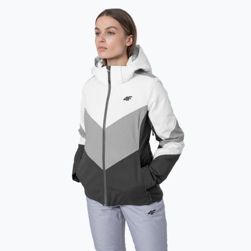 Jachetă de schi pentru femei 4F negru-gri H4Z22-KUDN008