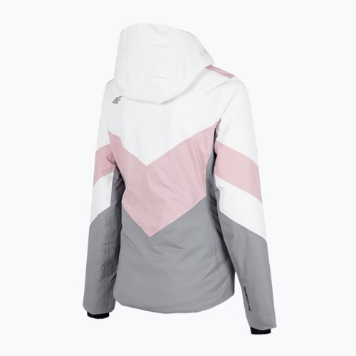 Jachetă de schi pentru femei 4F roz-negru H4Z22-KUDN008