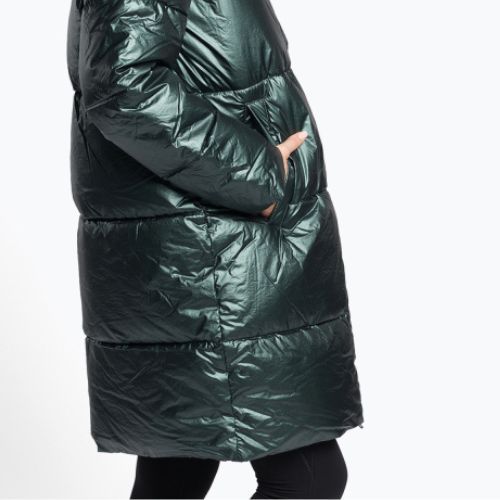 Jachetă în puf pentru femei 4F verde H4Z22-KUDP011