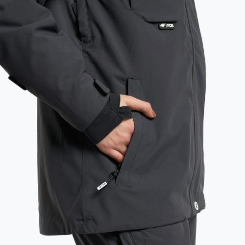 Jachetă de snowboard pentru femei 4F gri închis H4Z22-KUDS001