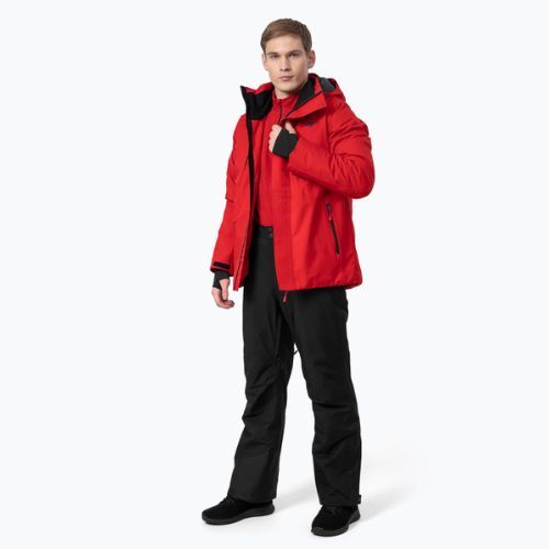 Jachetă de schi pentru bărbați 4F roșu H4Z22-KUMN004