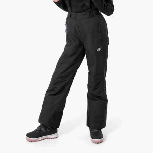 Pantaloni de schi pentru copii 4F JSPDN001 negru HJZ22-JSPDN001
