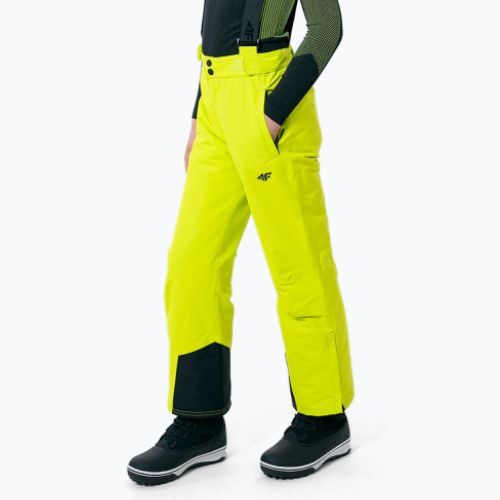 Pantaloni de schi pentru copii 4F galben HJZ22-JSPMN001