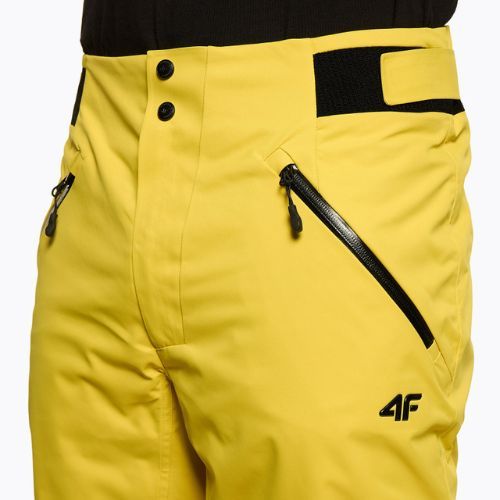 Pantaloni de schi pentru bărbați 4F galben H4Z22-SPMN006