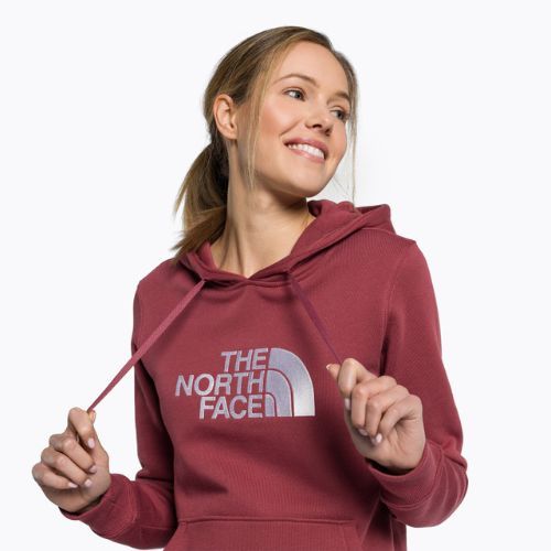 Tricou de trekking pentru femei The North Face Drew Peak Pulover cu glugă cu glugă Wild ginger NF0A55EC6R41