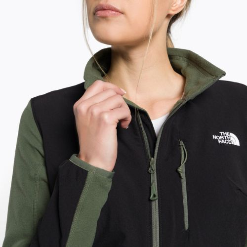 Hanorac fleece pentru femei The North Face Diablo Midlayer negru-verde NF0A5IHUWTQ1