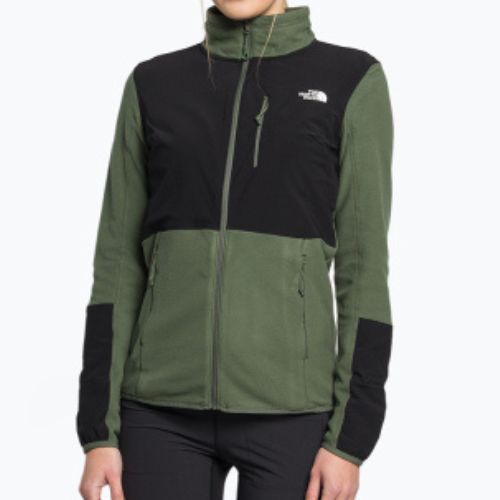 Hanorac fleece pentru femei The North Face Diablo Midlayer negru-verde NF0A5IHUWTQ1