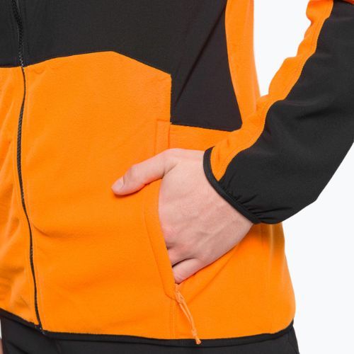 Hanorac fleece pentru bărbați The North Face Glacier Pro FZ negru și portocaliu NF0A5IHS7Q61