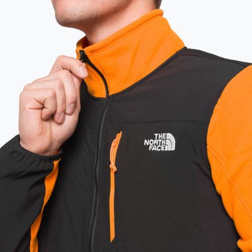 Hanorac fleece pentru bărbați The North Face Glacier Pro FZ negru și portocaliu NF0A5IHS7Q61