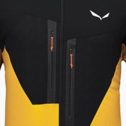 Hanorac bărbătesc Salewa Ortles AM fleece sweatshirt negru/galben 00-0000028178