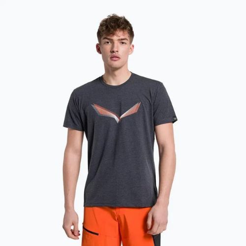 Cămașă de trekking pentru bărbați Salewa Lines Graphic Dry albastru marin 00-0000028065