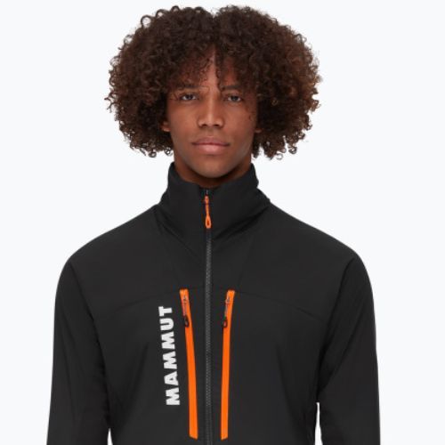 Jachetă hibridă MAMMUT Aenergy IN Hybrid pentru bărbați  negru și portocaliu