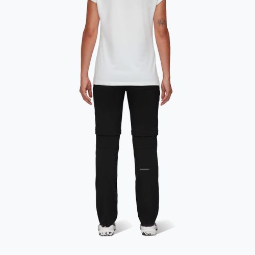 Pantaloni de trekking pentru femei MAMMUT Runbold Zip Off negru