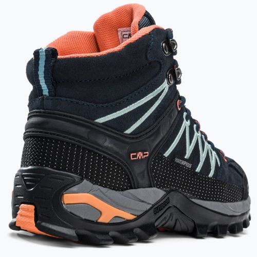 Cizme de trekking pentru femei CMP Rigel Mid negru și albastru marin 3Q12946