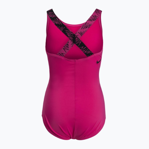 Costum de baie dintr-o singură piesă Nike Crossback roz pentru copii NESSC727-672