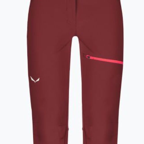 Pantaloni softshell pentru femei Salewa Sella DST Lights roșu 00-0000028475