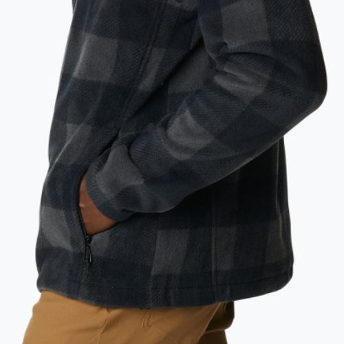 Columbia Steens Mountain imprimate pentru bărbați pulover fleece negru 1478231