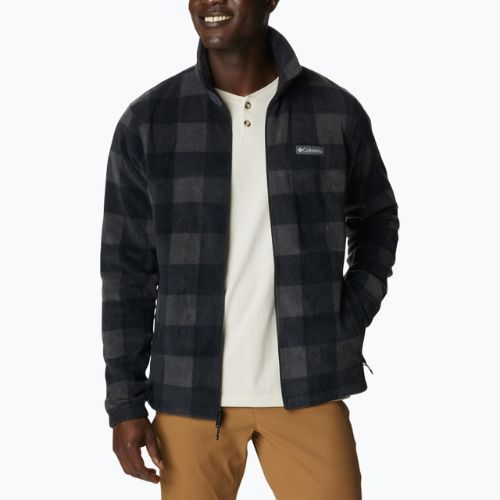 Columbia Steens Mountain imprimate pentru bărbați pulover fleece negru 1478231