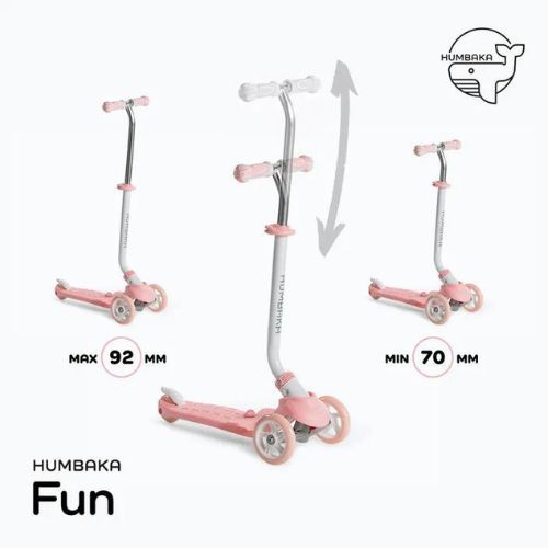 Trotinetă pentru copii HUMBAKA Fun roză KS001
