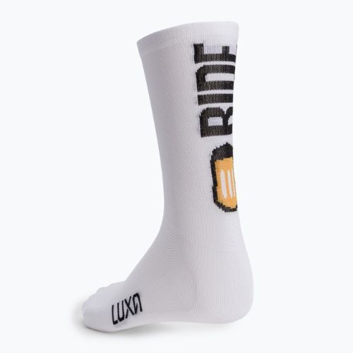 LUXA Beer Ride șosete de ciclism alb LAM21SBRWS1