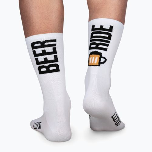 LUXA Beer Ride șosete de ciclism alb LAM21SBRWS1