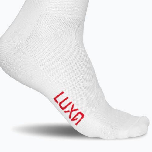 LUXA Flag șosete de ciclism albe și roșii LAM21SPFS