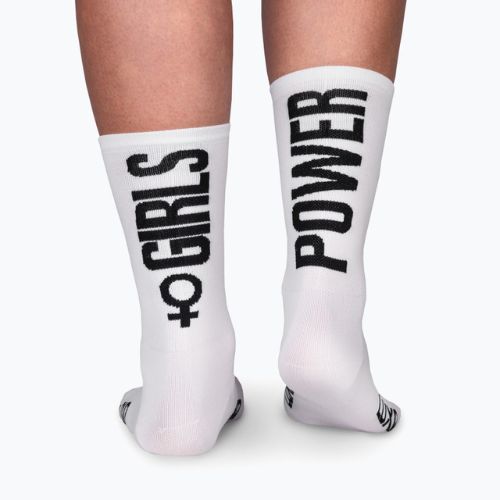 Șosete de ciclism pentru femei LUXA Girls Power alb LAM21SGPS1