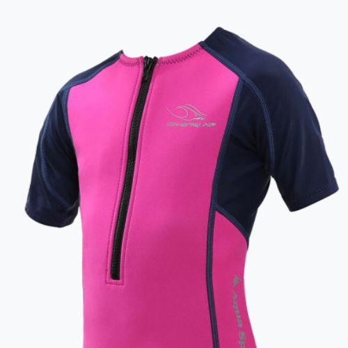 Aqua Sphere Stingray HP2 SS costum de neopren pentru copii roz și albastru marin SJ43502046