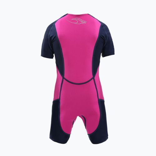 Aqua Sphere Stingray HP2 SS costum de neopren pentru copii roz și albastru marin SJ43502046