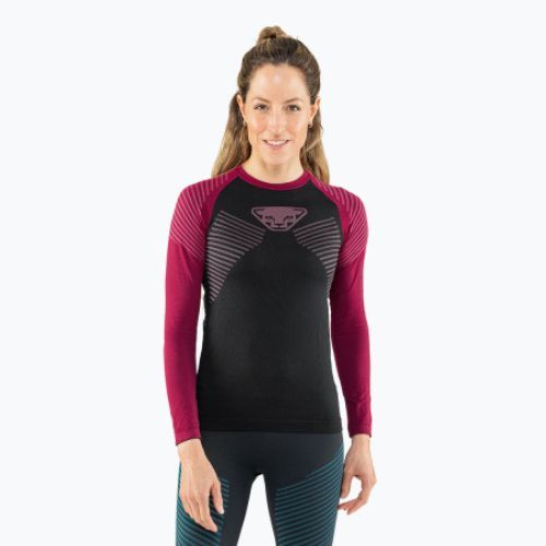 DYNAFIT Speed Dryarn LS tricou termic pentru femei negru-roșu 08-0000071057