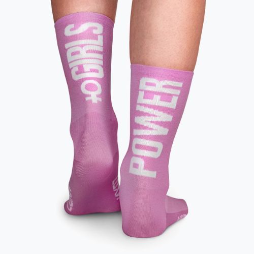 Șosete de ciclism pentru femei LUXA Girls Power roz LAM21SGPL1S