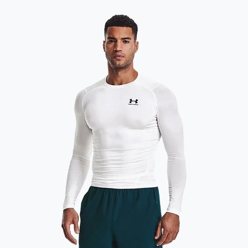 Tricou cu mânecă lungă pentru bărbați Under Armour Ua Hg Armour Comp LS alb 1361524-100