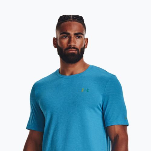 Tricou de antrenament pentru bărbați Under Armour UA Rush Seamless Geosport SS albastru 1370441