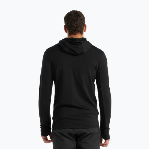 Bărbați Icebreaker Quantum III LS Zip Hood tricou trekking negru IB0A59JX0011