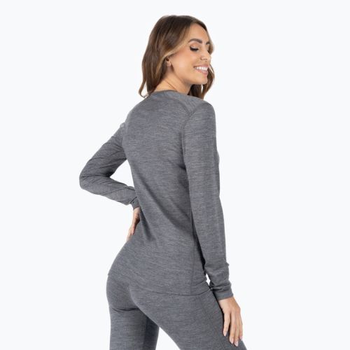 Bluză termică damă icebreaker 200 Oasis Crewe gritstone heather