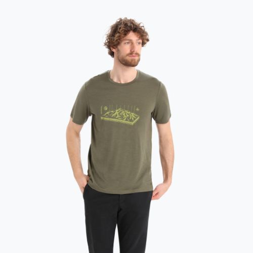 Tricou de trekking Icebreaker Tech Lite II pentru bărbați  verde IB0A56IK0691